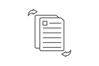 Belge Paylaşımı simgesi, paylaşım, paylaşım, dosya, işbirliği, düzenlenebilir vektör, piksel mükemmel, illüstratör ai dosyası