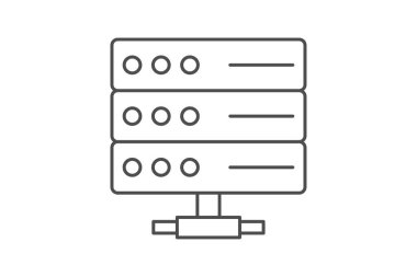 Paylaşılan Web Sunucu simgesi, ağ, sunucu, web sitesi, sunucu, düzenlenebilir vektör, piksel mükemmel, illüstratör ai dosyası