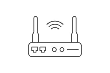 Yönlendirici simgesi, ağ, internet, bağlantı, kablosuz ağ, düzenlenebilir vektör, piksel mükemmel, illüstratör ai dosyası