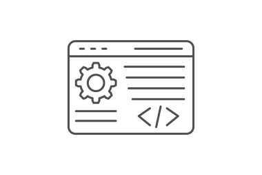 Özel Kodlama simgesi, kodlama, kod, programlama, yazılım, düzenlenebilir vektör, piksel mükemmel, illüstratör ai dosyası