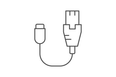 Kablo simgesi, kablo, bağlantı, internet, ağ, düzenlenebilir vektör, piksel mükemmel, illüstratör ai dosyası