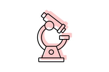 mikroskop simgesi, bilim, laboratuvar, büyütme, araştırma, düzenlenebilir vektör, piksel mükemmel, illüstratör ai dosyası