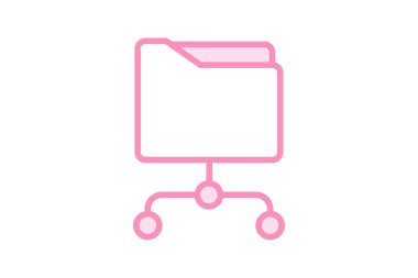 Ağ Dizini simgesi, dizin, dosya, paylaşım, bilgisayar, düzenlenebilir vektör, piksel mükemmel, illüstratör ai dosyası