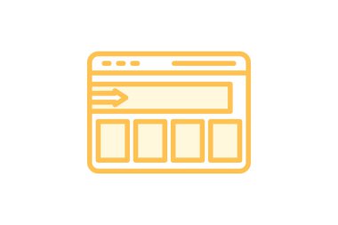 Tarayıcı simgesi, web, internet, arama, çevrimiçi, düzenlenebilir vektör, piksel mükemmel, illüstratör ai dosyası