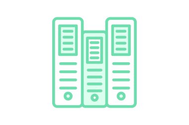 Dosya Binder simgesi, klasör, dizin, düzenleme, belge, düzenlenebilir vektör, piksel mükemmel, illüstratör ai dosyası