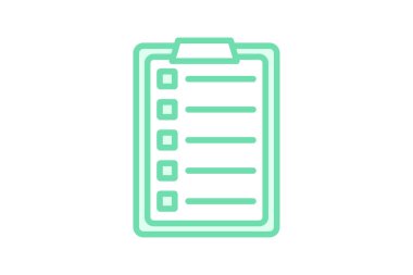 Kontrol listesi simgesi, liste, görev, yapılacak iş, plan, düzenlenebilir vektör, piksel mükemmel, illüstratör ai dosyası