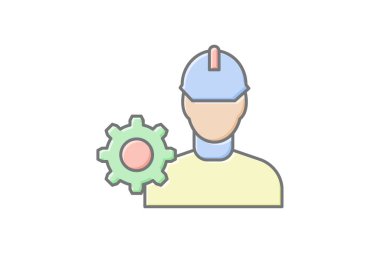 Mühendislik simgesi, mühendis, teknoloji, tasarım, yenilik, düzenlenebilir vektör, piksel mükemmel, illüstratör ai dosyası