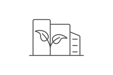 Yeşil İnce İnşa Çizgisi simgesi, vektör, piksel mükemmel, illüstratör dosyası