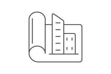 Şablon İnce Çizgi simgesi, vektör, piksel mükemmel, resimleyici dosyası oluşturuluyor