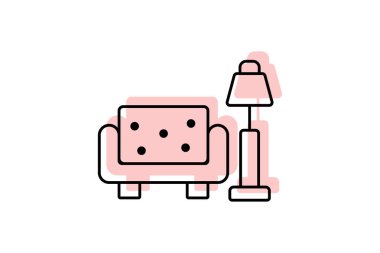 İç renk gölge ince çizgi simgesi, vektör, piksel mükemmel, illüstratör dosyası oluşturuluyor