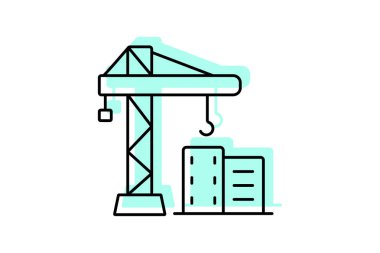 Yapı Renk Gölgesi İnce Çizgisi simgesi, vektör, piksel mükemmel, illüstratör dosyası