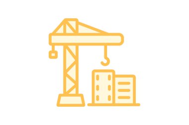 İnşa Yapısı duotone çizgi simgesi, vektör, piksel mükemmel, illüstratör dosyası