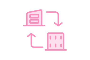 Dönüştürme çizgisi simgesi, vektör, piksel mükemmel, illüstratör dosyası oluşturuluyor