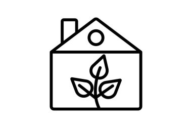 Sürdürülebilir Canlı çizgi simgesi, vektör, piksel mükemmel, illüstratör dosyası