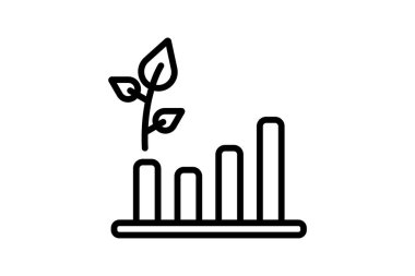 Sürdürülebilir Kalkınma Çizgisi simgesi, vektör, piksel mükemmel, illüstratör dosyası