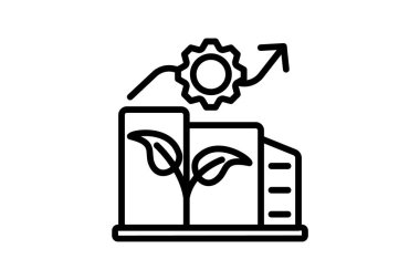 Çevre dostu Kentsel Gelişim çizgisi simgesi, vektör, piksel mükemmel, illüstratör dosyası