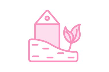 Çevre dostu bahçe düzenleme duoton çizgi simgesi, vektör, piksel mükemmel, illüstratör dosyası