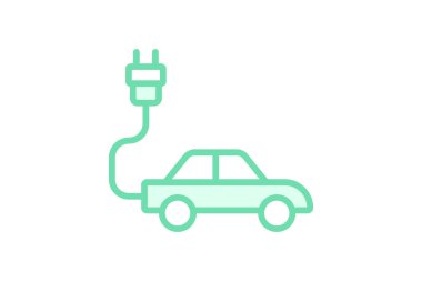 Sürdürülebilir Mobilite duotone çizgi simgesi, vektör, piksel mükemmel, illüstratör dosyası