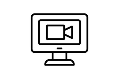 Canlandırma çizgisi simgesi, vektör, piksel mükemmel, illüstratör dosyası