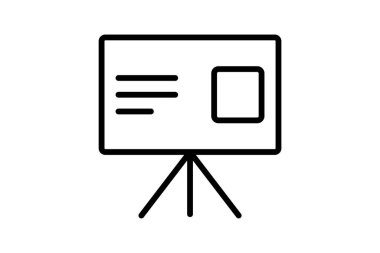 Sunum satırı simgesi, vektör, piksel mükemmel, illüstratör dosyası