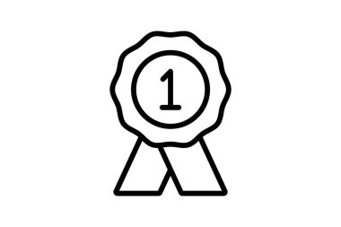 Ödül satırı simgesi, vektör, piksel mükemmel, illüstratör dosyası