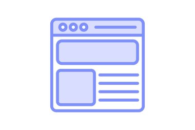 Kullanıcı Arayüzü Tasarımı duotone satır simgesi, vektör, piksel mükemmel, illüstratör dosyası