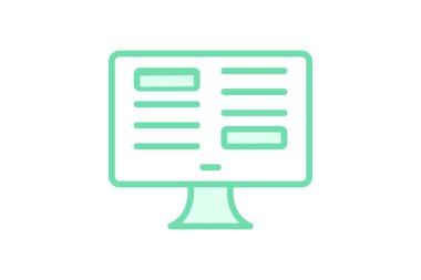 Web Tasarım duotone çizgi simgesi, vektör, piksel mükemmel, illüstratör dosyası