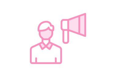 Etkileyici Pazarlama duoton çizgi simgesi, vektör, piksel mükemmel, illüstratör dosyası