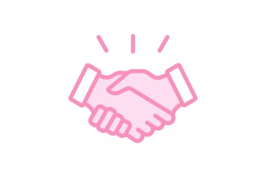 İşbirliği ikili çizgi simgesi, vektör, piksel mükemmel, illüstratör dosyası