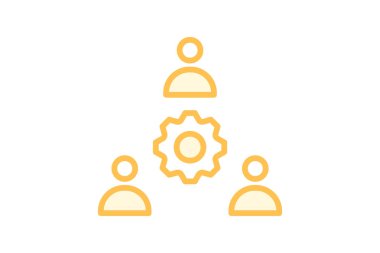 Takım çalışması duotone çizgi simgesi, vektör, piksel mükemmel, illüstratör dosyası