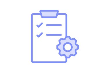 Proje Yönetimi duotone satır simgesi, vektör, piksel mükemmel, illüstratör dosyası