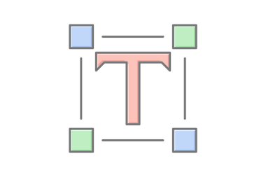 Typography lineal renk simgesi, vektör, piksel mükemmel, illüstratör dosyası