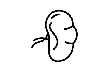 Dalak çizgi simgesi, vektör, piksel mükemmel, illüstratör dosyası