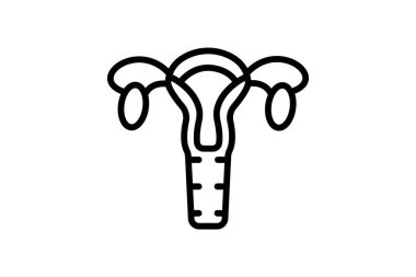 Yumurtalık çizgi simgesi, vektör, piksel mükemmel, illüstratör dosyası