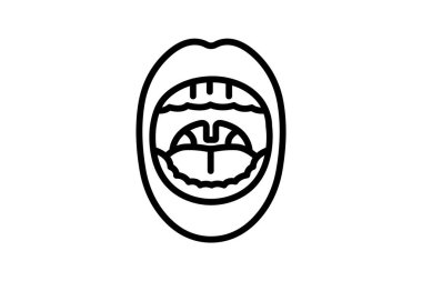 Bademcik çizgi simgesi, vektör, piksel mükemmel, illüstratör dosyası