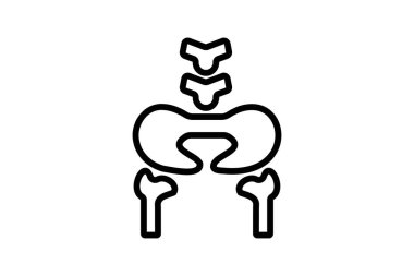 Kalça kemiği çizgi simgesi, vektör, piksel mükemmel, illüstratör dosyası