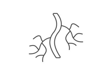 Kan damarları ince simge, vektör, piksel mükemmel, illüstratör dosyası