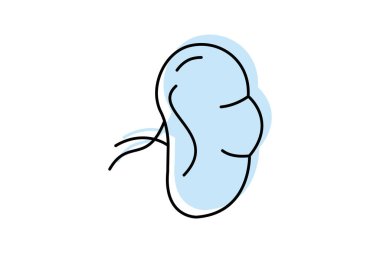 Dalak renk gölge ince çizgi simgesi, vektör, piksel mükemmel, illüstratör dosyası