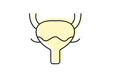 Mesane rengi gölge inceliği simgesi, vektör, piksel mükemmel, illüstratör dosyası