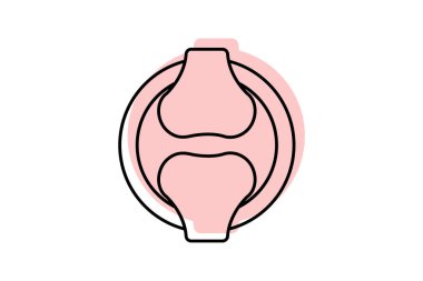 Bağlar renk gölge ince çizgi simgesi, vektör, piksel mükemmel, illüstratör dosyası