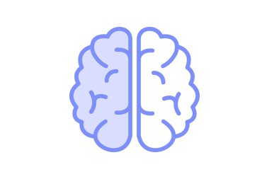 Beyin duoton çizgi simgesi, vektör, piksel mükemmel, illüstratör dosyası