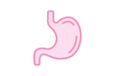 Mide duoton çizgi simgesi, vektör, piksel mükemmel, illüstratör dosyası