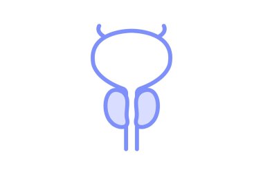 Prostat duoton çizgi simgesi, vektör, piksel mükemmel, illüstratör dosyası