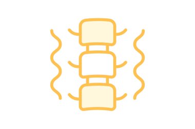 Omurga kordonu duoton çizgi simgesi, vektör, piksel mükemmel, illüstratör dosyası