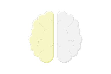 Beyin doğrusal renk simgesi, vektör, piksel mükemmel, illüstratör dosyası