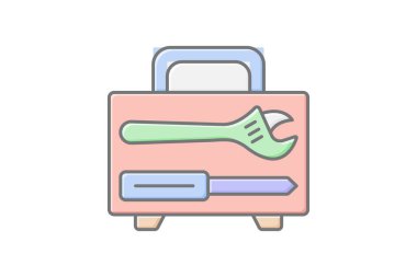 Dent Onarım doğrusal renk simgesi, vektör, piksel mükemmel, illüstratör dosyası