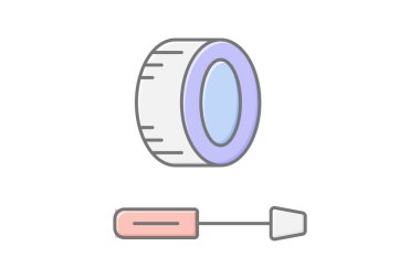 Lastik Onarımı renk simgesi, vektör, piksel mükemmel, illüstratör dosyası