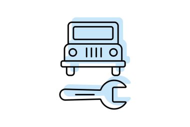 Araç Renk İnce Çizgisi simgesini, vektörü, pikseli mükemmel, illüstratör dosyasını onar