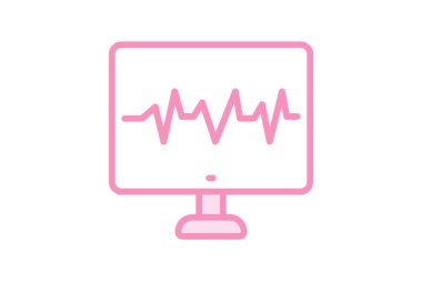 Tanısal duoton çizgi simgesi, vektör, piksel mükemmel, illüstratör dosyası