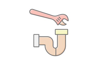 Tesisat Hatalı renk simgesi, vektör, piksel mükemmel, illüstratör dosyası